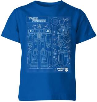 Transformers Optimus Prime Schematic Kids' T-Shirt - Royal Blue - 146/152 (11-12 jaar) - XL