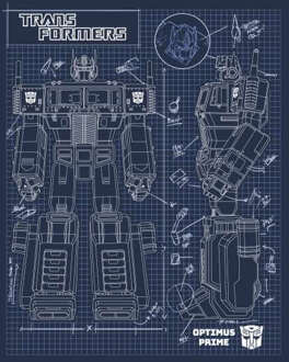 Transformers Optimus Prime Schematic Sweatshirt - Navy - XL Blauw