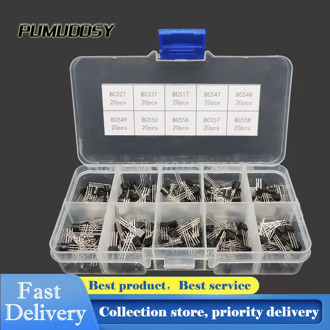 Transistor Assortment Kit 10value 200PCS BC337 BC327 2N2222 2N2907 2N3904 2N3906 S8050 S8550 A1015 C1815,Transistors Box Pack
