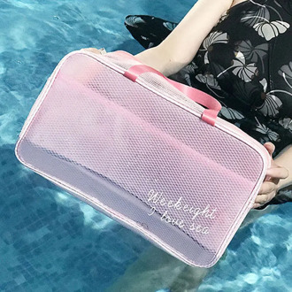 Translucence Women Travel Cosmetic Bag Waterproof PVC Beauty Case Fashion Beach Bag Small Toilet Bag Professional Makeup Kit