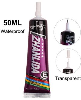 Transparant 50Ml B7000 Lijm T8000 Lijm Component Stof Epoxy Hout Textiel Sterke Super Zwart T7000 Telefoon Glas Reparatie E8000 E-Glue 50ML doorzichtig