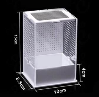 Transparant Acryl Reptiel Voerbox Insect Doos Mantis Fokken Doos Insect Reptiel Kooi Terrarium Voerbox