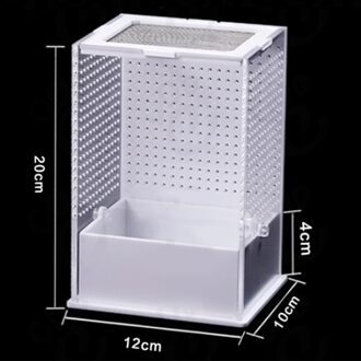 Transparant Acryl Reptiel Voerbox Insect Doos Mantis Fokken Doos Insect Reptiel Kooi Terrarium Voerbox