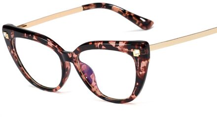 Transparant Cat Eye Rode Brilmontuur Vrouwen Mode Anti Blauw Licht Computer Bril Vrouw Optische Brillen Frames Spektakel bloem