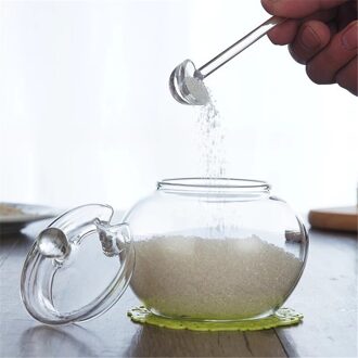 Transparant Glas Spice Potten Met Lepel En Deksel Huishoudelijke Kruiden Pot Zout Shaker Opslag Fles Suikerpot Keuken Gereedschap