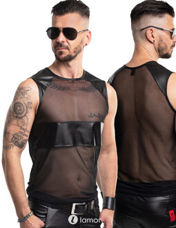 Transparant Mesh Tanktop , RMSilvestro001 - Maat: S