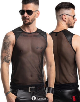Transparant Mesh Tanktop , RMTizian001 - Maat: S