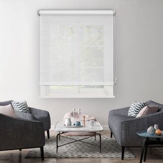 Transparant Rolgordijn Wit Mesh 1716 210x190cm