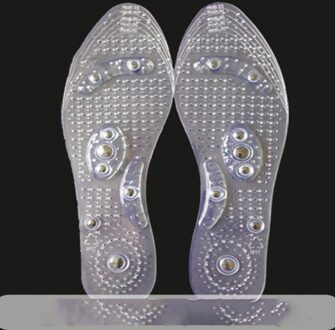 Transparant Siliconen Schoen Pad Massage Binnenzool Gezondheid Anti-vermoeidheid 8 Magneten Therapie Elastomeer Arch Ondersteuning Inlegzolen