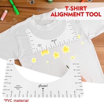 Transparante Acryl T-shirt Gids Heerser Vinyl Heerser Uitlijning Stof Centreerwerktuig Stof Diy Ambachten Naaien Accessoires