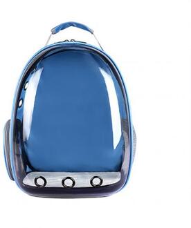 Transparante Ademend Huisdier Draagtas Draagbare Kat Hond Zak Draagbare Outdoor Reizen Rugzak Huisdieren Carrying Kooi Dierbenodigdheden Blauw
