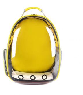 Transparante Ademend Huisdier Draagtas Draagbare Kat Hond Zak Draagbare Outdoor Reizen Rugzak Huisdieren Carrying Kooi Dierbenodigdheden Geel