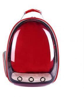 Transparante Ademend Huisdier Draagtas Draagbare Kat Hond Zak Draagbare Outdoor Reizen Rugzak Huisdieren Carrying Kooi Dierbenodigdheden Rood