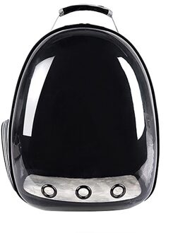 Transparante Ademend Huisdier Draagtas Draagbare Kat Hond Zak Draagbare Outdoor Reizen Rugzak Huisdieren Carrying Kooi Dierbenodigdheden zwart