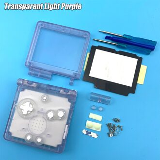 Transparante Beschermhoes Voor Nintendo Gameboy Advance Gba Sp Game Consoles Beschermende Pc Cover Reparatie Onderdelen Accessoires Transpa licht paars