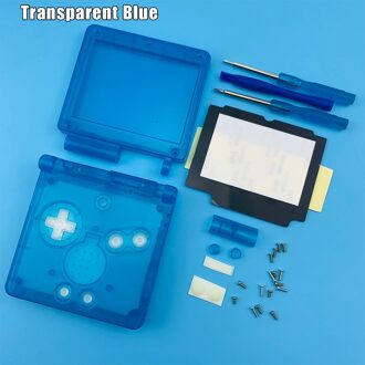 Transparante Beschermhoes Voor Nintendo Gameboy Advance Gba Sp Game Consoles Beschermende Pc Cover Reparatie Onderdelen Accessoires transparant blauw