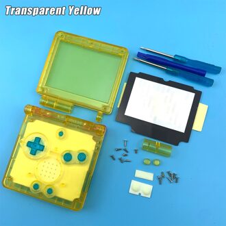 Transparante Beschermhoes Voor Nintendo Gameboy Advance Gba Sp Game Consoles Beschermende Pc Cover Reparatie Onderdelen Accessoires transparant geel