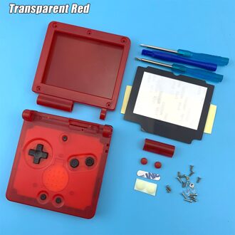 Transparante Beschermhoes Voor Nintendo Gameboy Advance Gba Sp Game Consoles Beschermende Pc Cover Reparatie Onderdelen Accessoires transparant rood