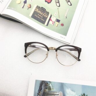 Transparante Brilmontuur Voor Mannen Vrouwen Glazen Anti-vermoeidheid Cat Eye Computer Brillen Mannen Retro Optische Lens