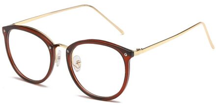 Transparante Computer Bril Vrouwen Frame Anti Blauw Licht Ronde Eyewear Blokkeren Bril Mode Optische Spektakel Lenzenvloeistof thee