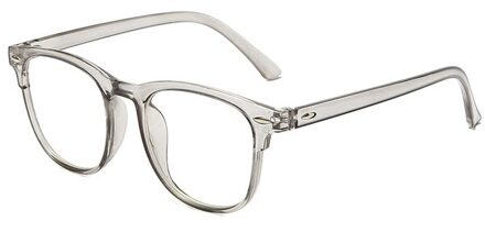 Transparante Computer Brilmontuur Vrouwen Mannen Anti Blauw Licht Ronde Eyewear Blokkeren Glazen Optische Spektakel Lenzenvloeistof GRIJS