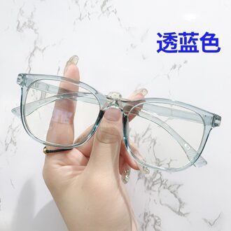 Transparante Computer Brilmontuur Vrouwen Mannen Anti Blauw Licht Vierkante Brillen Blokkeren Glazen Optische Spektakel Lenzenvloeistof Ronde