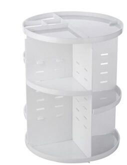 Transparante Cosmetische Display Box Diy 360 Degre Draaibare Acryl Cosmetische Opbergdoos Atmosferische Schoonheid Organizer wit