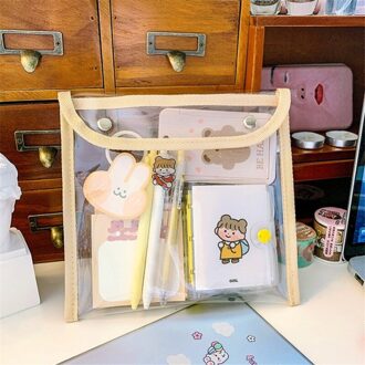 Transparante Cosmetische Zak Pvc Opbergtas Student Briefpapier Case Meisje Grote Capaciteit Make Pouch Organizer Travel Toilettas