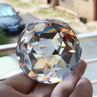 Transparante Crystal Solid Facet Ball Crystal Bubble Bal Glas Lichtbron Hanger 6cm