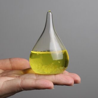 Transparante Druppel Storm Glas Weer Voorspeller Barometer Forecaster Crystal Decoratieve Flessen Voor Moeders Dag geel