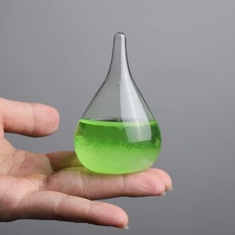 Transparante Druppel Storm Glas Weer Voorspeller Barometer Forecaster Crystal Decoratieve Flessen Voor Moeders Dag groen
