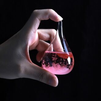 Transparante Druppel Storm Glas Weer Voorspeller Barometer Forecaster Crystal Decoratieve Flessen Voor Moeders Dag roze