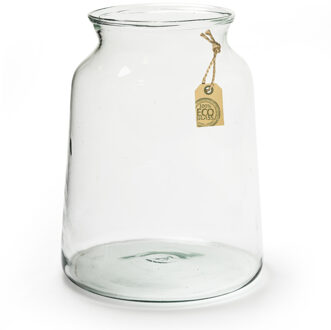 Transparante Eco taps toelopende vaas/vazen van glas 30 x 17 cm