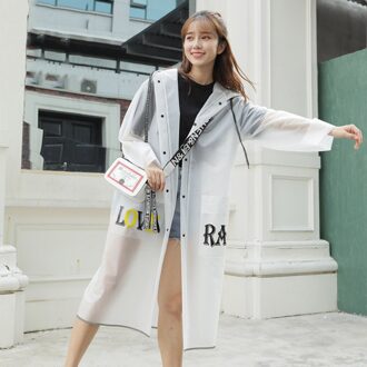 Transparante Eva Volwassenen Regenjas Voor Vrouwen Lange Outdoors Waterdichte Regenkleding Mannen Thicken Reizen Camping Vissen Regendicht Poncho LB7092-zwart / XL