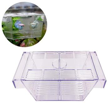 Transparante Fok Fokker Doos Baby Viskwekerij Isolatie Aquarium Incubator Doos Met Zuignappen Accessoire Levert