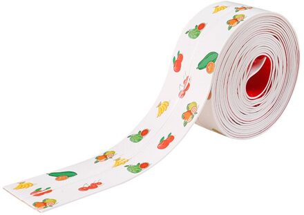 Transparante Fruit Patroon Anti-Olie Tape Meeldauw Proof Waterdichte Tape Aanrecht Fornuis Rand Zelfklevende Naad Sticker SCI88 the fruit section