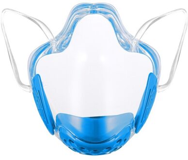 Transparante Gezicht Shield Voor Volwassenen Duurzaam Shield Masker Voor Gezicht Plastic Herbruikbare Cover Mond Masker Keuken Gereedschap blauw