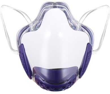 Transparante Gezicht Shield Voor Volwassenen Duurzaam Shield Masker Voor Gezicht Plastic Herbruikbare Cover Mond Masker Keuken Gereedschap paars