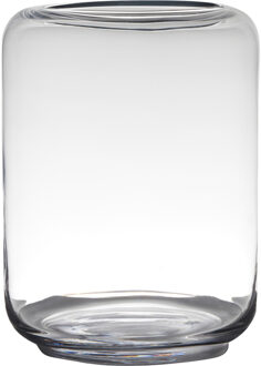 Transparante grote vaas/vazen van glas 30 x 23 cm