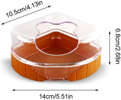 Transparante Hamster Badkamer Container Zandbak Woestijnrat 'S Plastic Zand Droog Wc 97BB