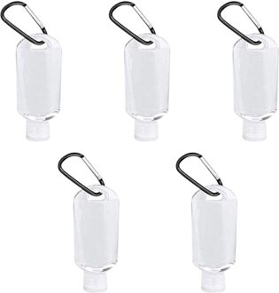 Transparante Handdesinfecterend Container Reizen Outdoor Lege Fles Met Sleutelhanger 250ml