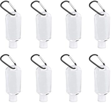 Transparante Handdesinfecterend Container Reizen Outdoor Lege Fles Met Sleutelhanger 350ml