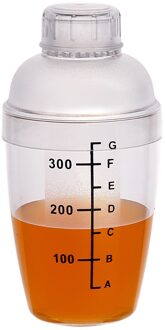 Transparante Hars Sneeuw Fles Met Schaal Sneeuw Gram Cup Melk Thee Winkel Levert Melk Thee Shaker Shaker Zd 350ML