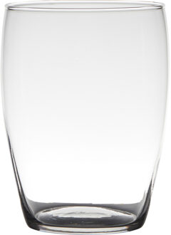 Transparante home-basics vaas/vazen van glas 20 x 14 cm