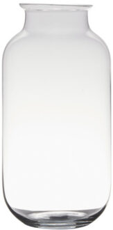 Transparante home-basics vaas/vazen van glas 35 x 17 cm