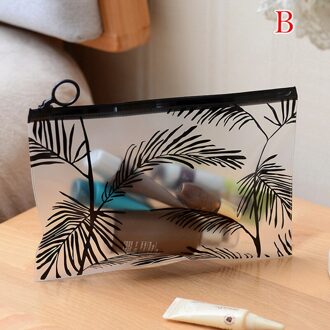 Transparante Kleine Vrouwen Cosmetische Bag Travel Functie Make-Up Case Rits Make Up Organizer Opslag Pouch Toilettas Beauty Wash Bag Coconut tree