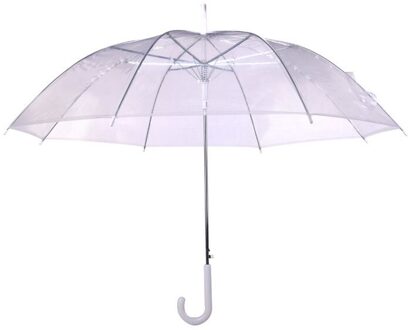 Transparante Lange Handvat Regen Paraplu Ultra Licht Vrouwen Kids Parasol Regen Paraplu Semi-Automatische Vrouwelijke Paraplu