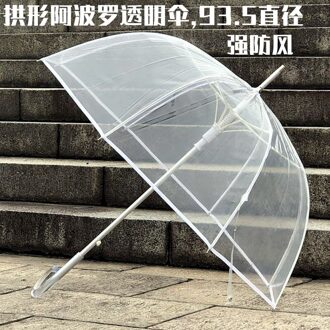 Transparante Lange Steel Paraplu Regen Vrouwen Clear Tuin Parasol Winddicht Kids Parasolka Damska Luxe Paraplu Zon EA6CBS 93.5cm