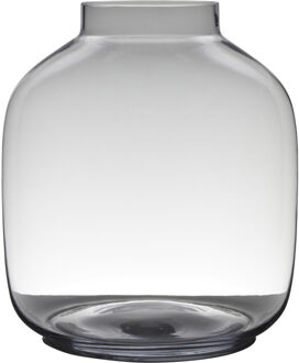 Transparante luxe grote stijlvolle bloemenvaas - vazen van glas - 43 x 38 cm - Bloemen/boeketten