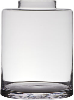 Transparante luxe vaas/vazen van glas 30 x 23 cm